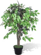 vidaXL Planta artificială, arbore de ficus, cu ghiveci, 90 cm