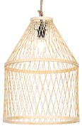 Lampă suspendată rustică pentru exterior din ratan 40x55 cm - Calamus