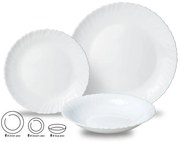 Set farfurii 18 piese, opal, alb Kinghoff KH1875