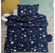Lenjerie de pat creponata NIGHT SKY BLEND albastru Dimensiune lenjerie de pat: 70 x 90 cm | 140 x 200 cm