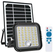 Proiector solar exterior cu senzor LED 10W 3,7V 4000K IP65 + telecomandă
