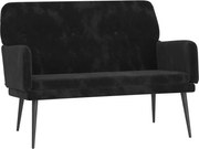 vidaXL Bancă, negru, 108x79x79 cm, catifea