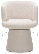 Fotoliu design rotativ YATO, crem