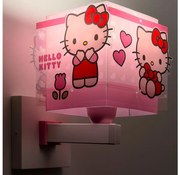 Dalber 73269 - Lampă de perete pentru copii HELLO KITTY 1xE27/15W/230V, roz