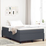 vidaXL Pat cu arcuri Gri închis 120 x 200 cm Țesătură de catifea
