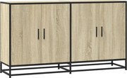vidaXL Dulap, stejar sonoma, 134x35x76 cm, lemn prelucrat