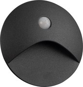 Kanlux 39125 - Aplica LED EXIN pentru trepte, cu senzor, 2,5W/230V, 3000K, IP65, antracit, rotund