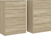 vidaXL Dulapuri, 2 buc., stejar sonoma, 60x31x84 cm, lemn prelucrat