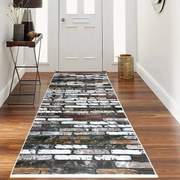 Traversa hol antiderapanta, 80x300 cm, poliester, model caramida