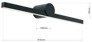 Aplică LED pentru oglindă de baie Orion Soff 3-584 BEAUTY LED/12W/230V 61cm IP54 negru