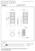 Lucide 11840/02/30 - Aplică de exterior TIMBALA 2xGU10/7W/230V IP44