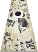 ANDRE 2835 covor lavabil Cafea bucatarie, anti-alunecare - verde / bej