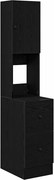 vidaXL Bufet de bucătărie cu sertar Stejar Negru 32 x 50 x 180 cm
