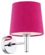 Lampă de perete BOLZANO 1xE27/15W/230V roz/crom lucios Argon 3909