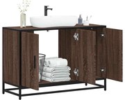 vidaXL Dulap pentru chiuvetă de baie stejar maro 90x33x60 cm lemn