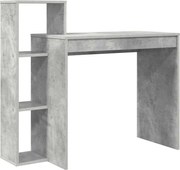 vidaXL Birou cu raft Gri din beton 100 x 40 x 90 cm Lemn compozit