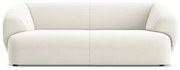 Canapea albă cu tapițerie din catifea 212 cm Moana – Makamii