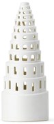 Sfeșnic de Crăciun din ceramică Kähler Design Lighthouse, ø 9 cm, alb