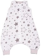 Sac de dormit cu picioare de vara din muselina 6-18 luni Kidizi Galaxy Grey, 0.5 tog