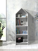Bibliotecă pentru Copii Căsuță, Alb, (MDF) – CASAMI – Vipack