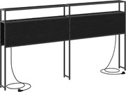 vidaXL Tăblie de depozitare cu raft Stejar negru 200 cm Lemn compozit