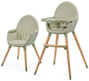 KINDERKRAFT - Scaun de masă pentru copii 2în1 FINI2 fag/verde