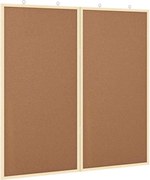 vidaXL Tablă de Anunțuri Maro 80 x 80 x 1.4 cm Lemn masiv de pin