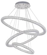 Lustră LED dimabilă pe cablu LED/210W/230V 3000-6500K argintiu + telecomandă