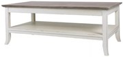 Masuta de cafea, alb, din lemn, L120 cm, Durieux