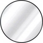 Oglinda rotunda Rea Loft rama subtire metalica neagra 50 cm