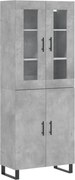 vidaXL Dulap înalt, gri beton, 69,5x34x180, lemn compozit