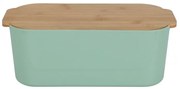 Cutie paine Brott, verde, plastic, capac bambus, 33 x 18.5 x 12 cm