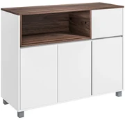 Dulap de Bucătărie Bufet Modern din Lemn cu Dulapuri, Sertar și Compartiment Deschis, Dulap Multifuncțional 105x39x83cm HOMCOM | Aosom Romania