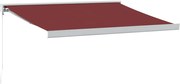 vidaXL Copertina retractabilă manual, vișiniu, 350x250 cm