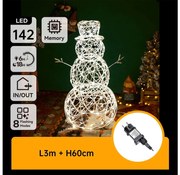 Aigostar-LED Decorațiune luminoasă de Crăciun pentru exterior, om de zăpadă, LED/3,6W/31/230V 2700K 60cm IP44