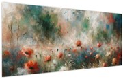 Tablou – Abstracție de câmp cu maci (120x50 cm)
