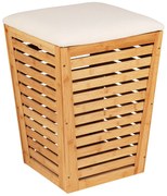 Cos de rufe cu sezut, 80 L, bambus, WENKO