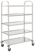 vidaXL Cărucior de bucătărie 5 niveluri 107x55x147 cm oțel inoxidabil