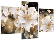 Tablou - Flori în aur (90x60 cm)