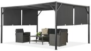 Pergolă terasă metalică Santorini 3 x 4m antracit Garden Point