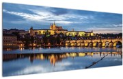 Tablou cu palatul din Praga și podul lui Carol (120x50 cm)