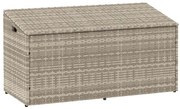 vidaXL Cutie de depozitare grădină gri deschis 110x50x58 cm polirattan