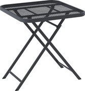 Outsunny Masă de grădină pliabilă 70 x 70 cm, rezistentă la intemperii, masă balcon pliabilă cu design decupat pătrată Negru | Aosom Romania