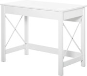 HOMCOM, Birou de Studiu, Stil Modern, MDF, Metal, 105x50x76 cm, Alb | Aosom Romania