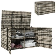 Outsunny Cufăr de Exterior de 350L cu 2 Niveluri, Pistoane cu Gaz și Cadru din Oțel, 118x57x69 cm, Gri | Aosom Romania