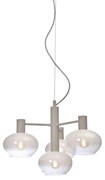 Lustra suspendata design decorativ Bologna 4L gradient/alb