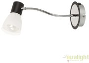 Aplica de perete design modern, finisaj negru/crom, Ati 5975 RX