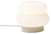 Lampă de masă Japandi bej cu sticlă opal 15cm - Miele