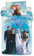 Lenjerie de pat pentru copii albastră din bumbac pentru pătuț 100x135 cm Frozen "Blue" – Jerry Fabrics
