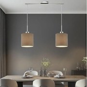 Eglo - Lustră LED TUNJA pe cablu 2xE27/60W/230V taupe
